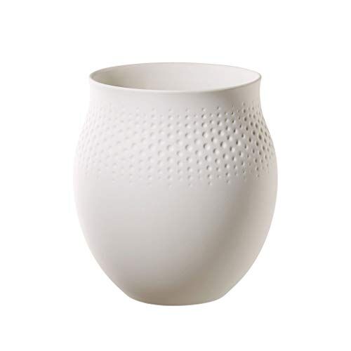 Villeroy & Boch Collier Blanc Vaso Perle Grande, Porcellana Premium, Bianca, 16.5x16.5x17.5 cm