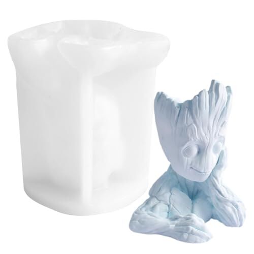 SiSfeL Stampo in Silicone Tree Man,Tree Man Stampo in Silicone,Tree Man Stampi per Candele,Tree Man Stampo in silicone per candele in silicone 3D,per Fare Candela Profumata Sapone Fatto a Mano(Grandi)