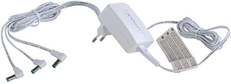 LEMAX 94564 – 4,5 V adattatore di alimentazione/adattatore di alimentazione con 3 possibilità di collegamento – spina EU – Colore: Bianco – Accessori mondo natalizio