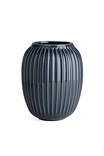 HAK Kähler Vaso Kähler H21 cm Hammershøi design danese per fiori Fatto a mano, grigio