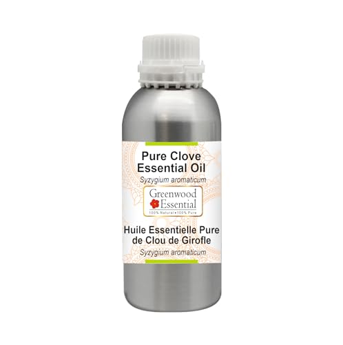 Greenwood Essential Puro olio essenziale di chiodi di garofano (Syzygium aromaticum) Distillato a Vapore di Grado Terapeutico Naturale 300ml (10,1oz)