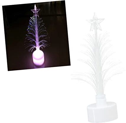 Outanaya 4 Pezzi Decorazioni- Batteria Centrale Fontana Da Tavolo Santa Colore Falso Multicolore Forniture Ornamento E Albero Luci Con Decorazione Lampada Casa Festa LED Flash Stand