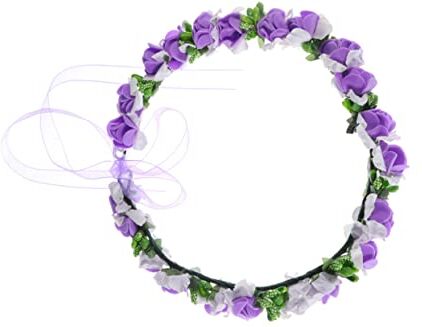 FRCOLOR Nuziale Ragazza Bambini Floreali Ghirlanda Nuziale Per Bambini Ghirlanda Di Per Bambini Ghirlanda Di Fiori Per Capo Nuziale Nozze Testa Di Fiore Viola Sposa