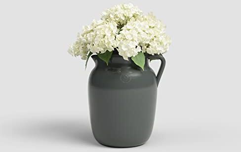 Artevasi Gaia Pitcher, Home Decor tradizionale, Home decor fatto a mano, Vaso decorativo per fiori, Ceramica, Antracite, alto 20cm