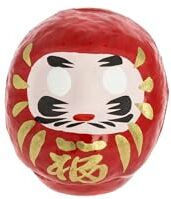 Tierra Zen – Daruma Media, 6.6 x 5 x 5 cm, Colore: Rosso