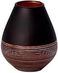 Villeroy & Boch Manufacture Swirl Vaso Piccolo, Cristallo, Nero/Bronzo, 12 cm