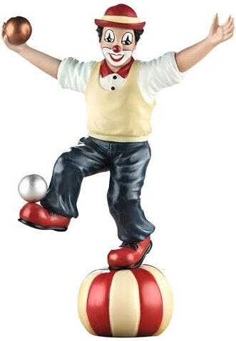 Gilde clown l'acrobato – statuetta decorativa e pezzo da collezione fatto a mano – decorazione soggiorno vetrina – multicolore altezza 18 cm