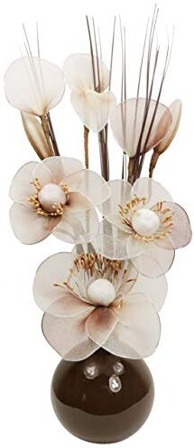 Creative Cream Vase with Cream Artificial Flowers, Ornaments for Living Room, Window Sill, Home Accessories, 32cm