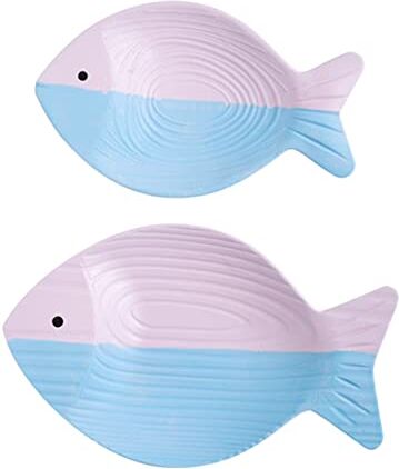 WOONEKY 2 Pz Ciondolo pesce 3D regalini natale regalini di natale decorazione della parete di pesce arredamento oceanico ornamento artigianato di arte del pesce ornamenti di pesce in legno