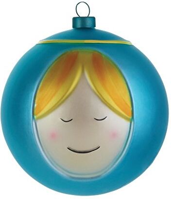 Alessi Madonna Palla per Albero di Natale, Vetro Soffiato, Multicolore, 9.00x9.00x9.00 cm