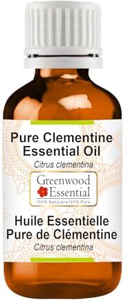 Greenwood Essential Olio Essenziale di Clementina Puro (Citrus clementina) Distillato a Vapore di Grado Terapeutico Naturale 5ml (0,169oz)