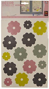 Plage Electrostatic Adesivi Flowers, plastica, Multicolore, 29,7 x 0,1 x 21 cm