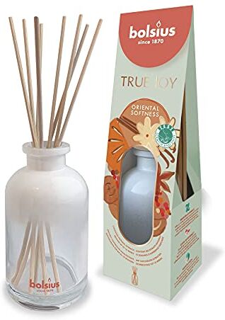 Bolsius True Joy Diffusore di Aromi con 8 Bastoncini Fragranza Oriental Softness con Estratti Naturali Durata: fino a 10 Settimane Profumatori per Ambiente Non Contiene Alcol 80 ml