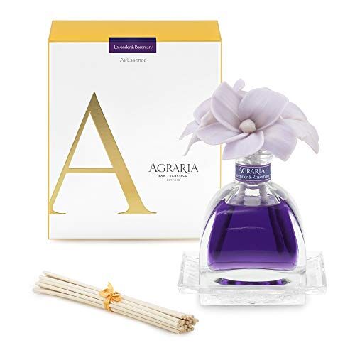 AGRARIA AirEssence, set di diffusori di fiori e bastoncini, realizzato a mano, diffusore di fragranze botaniche per la casa, diffusore di oli profumati, diffusore di fiori e bastoncini regalo per