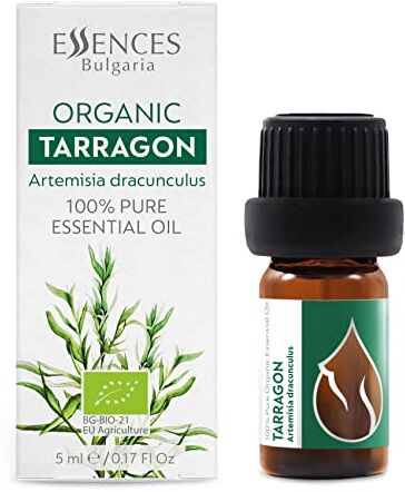 Essences Bulgaria Olio Essenziale di Dragoncello Biologico 5ml   Artemisia dracunculus   100% Puro e Naturale   Non Diluito   Grado Terapeutico   Fattoria a Conduzione Familiare   Distillato a Vapore