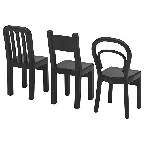 Ikea 3-er Set Haken Türgarderobe Aufhänger in Stuhlform-Tiefe Höhe SCHW Set di 3 Ganci Fjantig, Appendiabiti da Porta, a Forma di Sedia, profondità: 6 cm, Altezza: 12 cm, Colore Nero, Non specificato