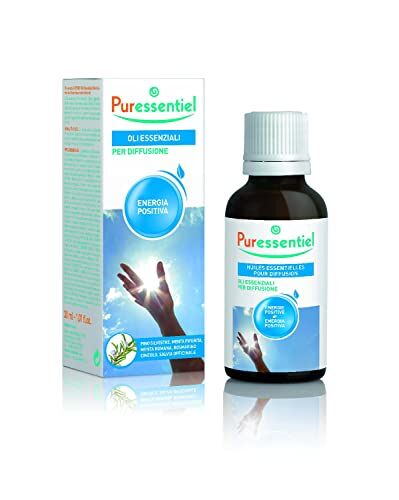 Puressentiel Energia Positiva Miscela Oli Essenziali per Diffusione Per l'armonia di Corpo e Mente con 5 Oli Essenziali OEBBD 100% Puri e Naturali Vegan e Cruelty Free 30 ml