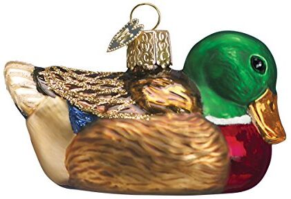 Old World Christmas Vecchio Mondo Ornamenti di Natale: Mallard vetro soffiato ornamenti per albero di Natale ()