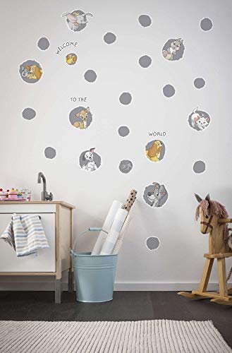 Komar Adesivi Decorativi Scritta A Simple Start, Dimensioni 100 x 70 cm, Motivo: Dalmata, Jumbo, cameretta dei Bambini, Decorazione da Parete, Fantasia Multicolore, (Breite x Höhe)