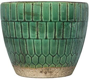 Creative Distressed Small Green Tile Terracotta Planter Vasi e Fioriere, 100%, Verde