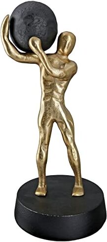 Gilde Scultura decorativa Strong Stark XL – Arte moderna e decorazione in resina – Colore: Oro – Altezza 35,5 cm