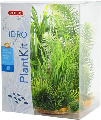 Zolux Decorazione plantkit idro n. 3. Piante artificiali. 6 pezzi. Altezza 28 cm. decorazione dell'acquario. ZO-