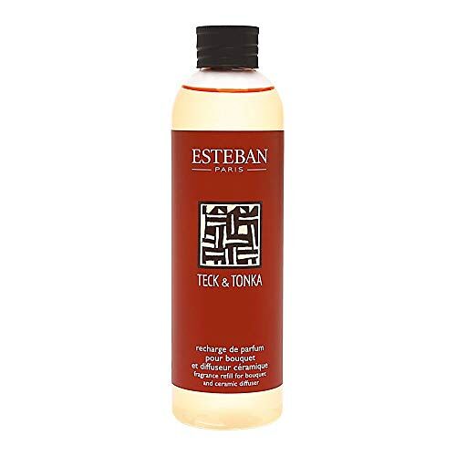 ESTEBAN Paris Ricarica di profumo 250ml TECK E TONKA per bouquet e diffusore in ceramica TET-039