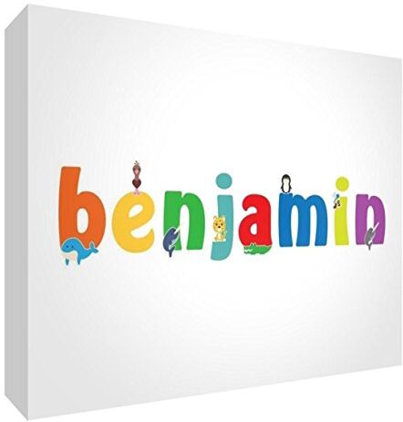 Little Helper Souvenir decorativo in acrilico trasparente lucido come Diamante Stile Illustrativo colorato con il nome di Giovane Ragazzo Benjamin 10,5 x 15 x 2 cm grande