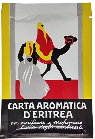 Casanova Carta d'Eritrea 60 Listelli biologici eliminano i cattivi odori, purificano gli ambienti, cartine da bruciare profumate, atossiche