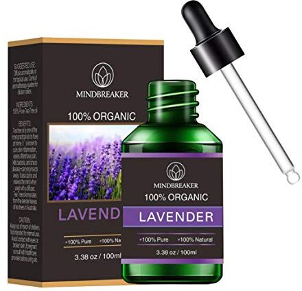 Mindbreaker Olio essenziale di lavanda biologico, oli aromatici aromatici biologici 100% oli essenziali terapeutici puri di qualità premium -Bottiglie da 100 ml (100 ml)