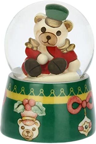 THUN Natale 2022 Boule de Neige con Teddy Schiaccianoci Idea Regalo Natale 2022 Vetro, Resina e Ceramica Decorata a Mano 4.8x4.8x6.3 cm h