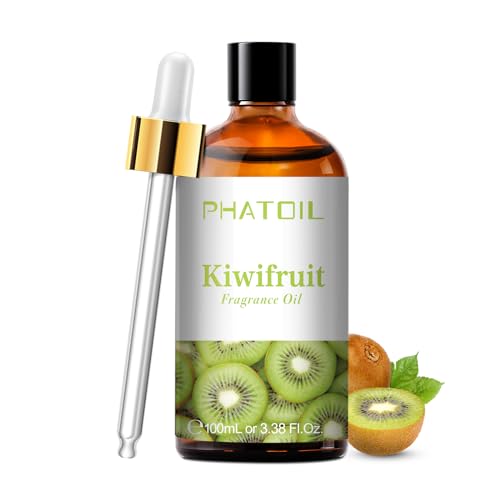 PHATOIL Oli Essenziali Kiwi 100 ml, Oli Essenziali Profumati per Diffusori, Olio Essenziale di Kiwi per Diffusore Aromaterapia, Umidificatore, Candele Fai da De