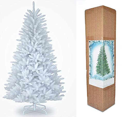 SHATCHI Albero di Natale Artificiale dall'aspetto rigoglioso, con Supporto in Metallo, in PVC, 360 cm, Colore: Nero/Verde/Bianco