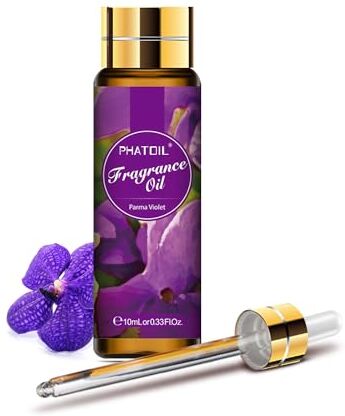 PHATOIL Olio Essenziale Parma Violetta 10 ml, Oli Essenziali per Diffusori, Olio Profumato di Parma Violetta per Umidificatorei Aromaterapia Candele Fai da De