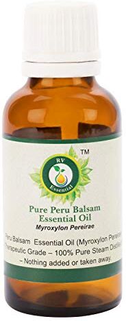 R V Essential Olio Essenziale Di Peru Balsam Puro- 15ml (0.507oz) Myroxylon Pereirae (100% Puro e Naturale Steam Distilled) Pure Peru Balsam Essential Oil