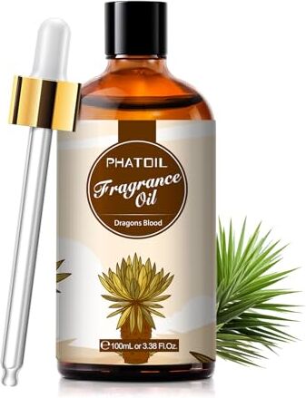 PHATOIL Oli Essenziali Sangue di Drago 100 ml, Oli Essenziali Profumati per Diffusori, Olio Essenziale di Sangue di Drago per Diffusore Aromaterapia, Umidificatore, Candele Fai da De