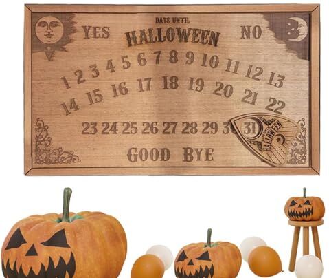 Generic Calendario del conto alla rovescia di Halloween   Decorazioni da parete per il conto alla rovescia in legno di Halloween   Ornamento da appendere alla decorazione della parete, decorazione da