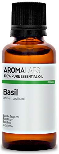 Aroma Labs BIO Olio essenziale Basilico 30mL 100% Puro, Naturale, Chemiotipizzato e Certificato AB  (Marchio Francese)