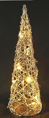 Flair Flower Piramide natalizia a forma di piramide a LED, per albero di Natale, albero di Natale, coni illuminati, decorazione natalizia, illuminazione interna, 45 x 14 x 14 cm