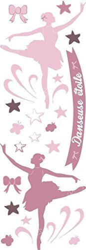 PLAGE Adesivi murali Stickers per i Bambini -Ballerina, 1 Foglio, 24 x 68 cm