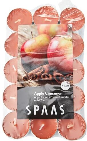 Spaas 30 candele profumate, ± 4,5 ore Apple Cinnamon