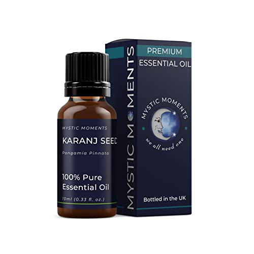 Mystic Moments Olio essenziale di semi di karanj 10 ml olio puro e naturale per diffusori, aromaterapia e massaggio miscele senza OGM vegano