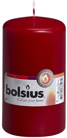 Bolsius Ivyline, candela a colonna, colore rosso vino, 130 x 70 cm