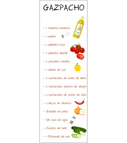 Plage gazpacho Adesivo per Frigorifero, Vinile, Multicolore, 60 x 3 x 180 cm