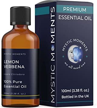 Mystic Moments Olio essenziale di verbena limone 100 ml olio puro e naturale per diffusori, aromaterapia e massaggio miscele senza OGM vegano