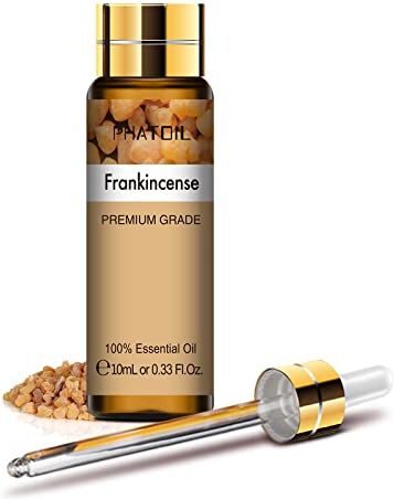 PHATOIL Olio Essenziale Incenso 10 ml, Oli Essenziali per Diffusori, Oli di Incenso Naturali Puri per Aromaterapia Umidificatori Candele Fai da Te