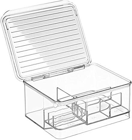 InterDesign iDesign Linus Organizzatore Batterie, Plastica, Trasparente, 14.2x17x7.6 cm