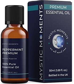 Mystic Moments Peppermint premium olio essenziale 50 ml olio puro e naturale per diffusori, aromaterapia e massaggio miscele senza OGM vegano