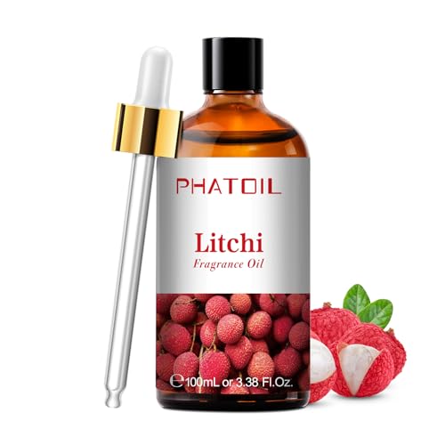 PHATOIL Oli Essenziali Litchi 100 ml, Oli Essenziali Profumati per Diffusori, Olio Essenziale di Lichee per Diffusore Aromaterapia, Umidificatore, Candele Fai da De