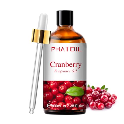 PHATOIL Oli Essenziali Mirtillo Rosso 100 ml, Oli Essenziali Profumati per Diffusori, Olio Essenziale di Mirtilli per Diffusore Aromaterapia, Umidificatore, Candele Fai da De